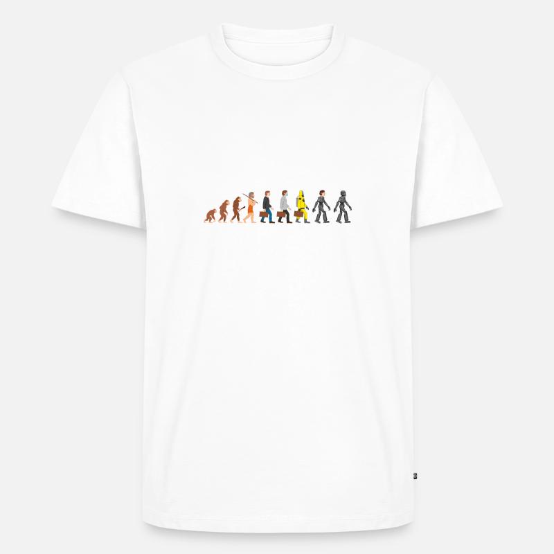 Evolution unsere ferne Zukunft - Männer Premium Bio T-Shirt - Weiß
