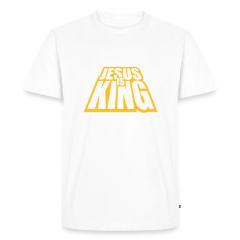 jesus is king quote - Men's Premium Organic T-Shirt - white - Front - Nico (187cm)