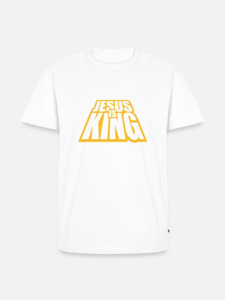 jesus is king quote - Men's Premium Organic T-Shirt - white