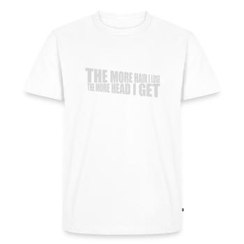 J’ai plus de tête - T-shirt Premium bio Homme - blanc - Devant - Nico (187cm)