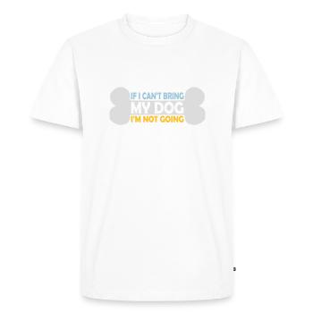 Citation Apportez mon chien - T-shirt Premium bio Homme - blanc - Devant - Nico (187cm)