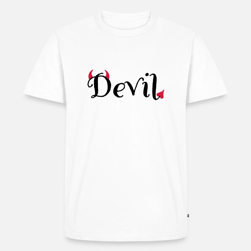 Teufe - Männer Premium Bio T-Shirt - Weiß