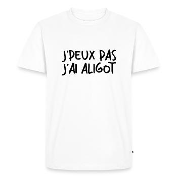 I can't I have Aligot - Men's Premium Organic T-Shirt - white - Front - Nico (187cm)
