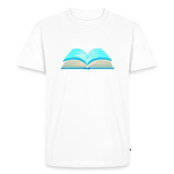 Book Reading Gift Reader Book Lovers Books - Men's Premium Organic T-Shirt - white - Front - Nico (187cm)