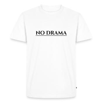 No Drama - Men's Premium Organic T-Shirt - white - Front - Nico (187cm)