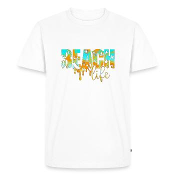 Summer surf croatia beach paradise hrvatska party - Men's Premium Organic T-Shirt - white - Front - Nico (187cm)