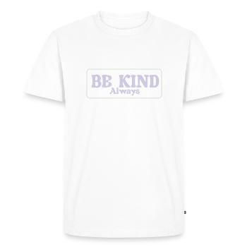 BE KIND Always - Men's Premium Organic T-Shirt - white - Front - Nico (187cm)