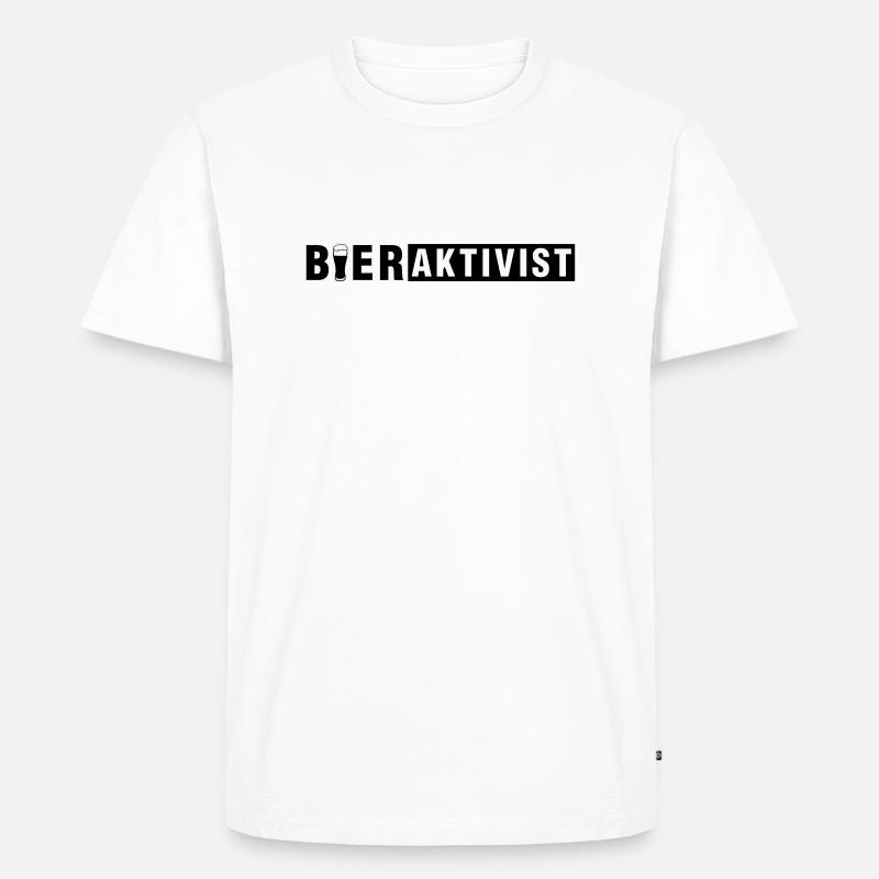 Bieraktivist - Männer Premium Bio T-Shirt - Weiß