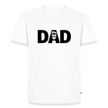 Symbole du logo de la typographie de papa - T-shirt Premium bio Homme - blanc - Devant - Nico (187cm)