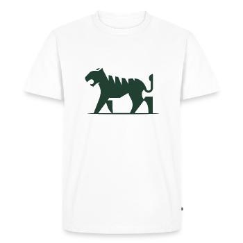 Pitbull Logo - T-shirt Premium bio Homme - blanc - Devant - Nico (187cm)