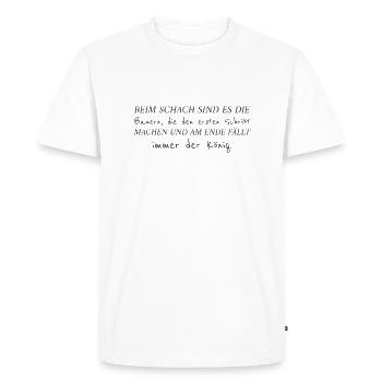 Funny Saying Peasants - Men's Premium Organic T-Shirt - white - Front - Nico (187cm)