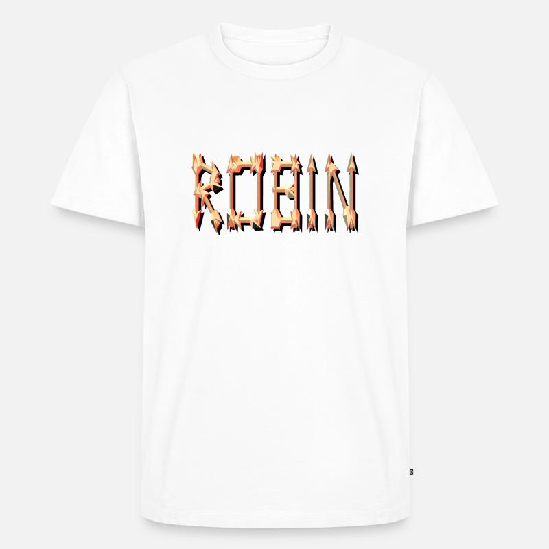 robin2 - Männer Premium Bio T-Shirt - Weiß