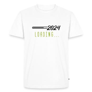 2024 loading - Men's Premium Organic T-Shirt - white - Front - Nico (187cm)