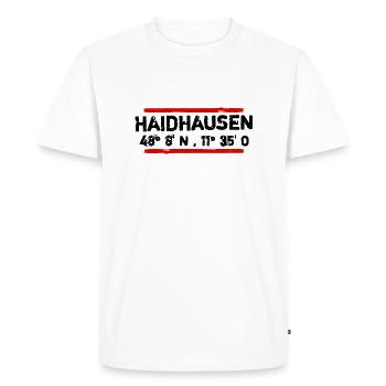 Coordinates Haidhausen in Munich in vintage style - Men's Premium Organic T-Shirt - white - Front - Nico (187cm)