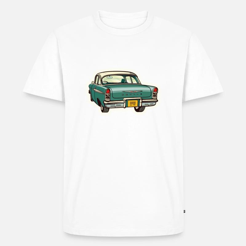 Oldtimer - Männer Premium Bio T-Shirt - Weiß