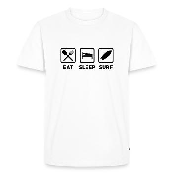 Surf Planche de surf Surfeur Sports nautiques - T-shirt Premium bio Homme - blanc - Devant - Nico (187cm)