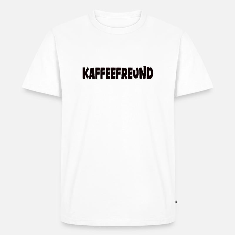 Kaffee Kaffeespruch - Männer Premium Bio T-Shirt - Weiß
