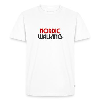 Nordic Walking - Sport - Endurance - Walking - Men's Premium Organic T-Shirt - white - Front - Nico (187cm)