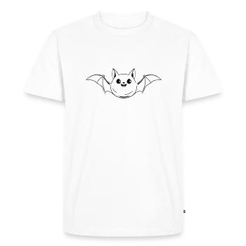 chauve-souris mignonne comme illustration vectorielle - T-shirt Premium bio Homme - blanc - Devant - Nico (187cm)