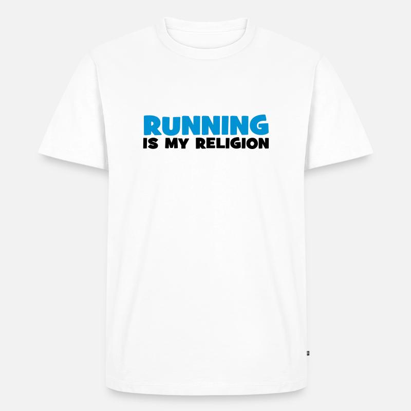 running - Männer Premium Bio T-Shirt - Weiß