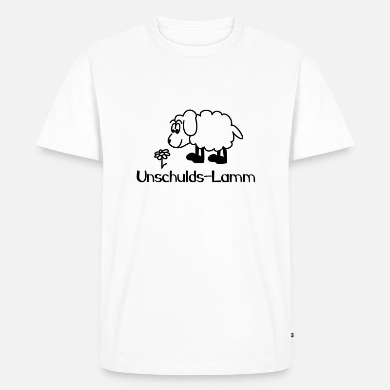 Unschulds Lamm - Männer Premium Bio T-Shirt - Weiß