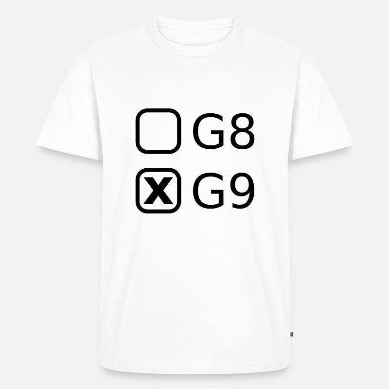 G8 G9 - Männer Premium Bio T-Shirt - Weiß