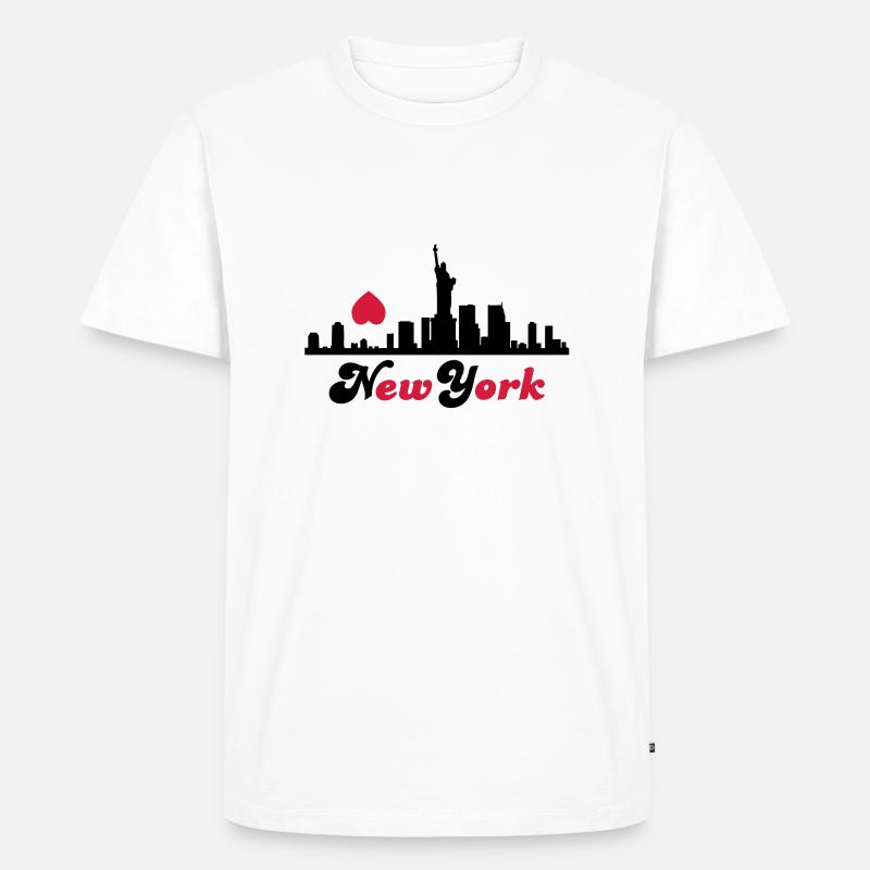 new york - Männer Premium Bio T-Shirt - Weiß