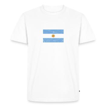 Drapeau de l'Argentine Buenos Aires Cadeau - T-shirt Premium bio Homme - blanc - Devant - Nico (187cm)
