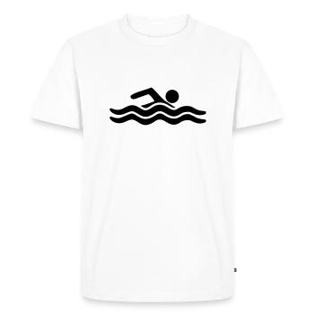 piscine mer vacances vagues eau cool sports lo - T-shirt Premium bio Homme - blanc - Devant - Nico (187cm)