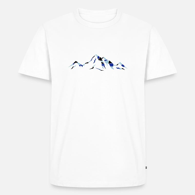 berge_02 - Männer Premium Bio T-Shirt - Weiß