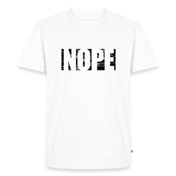 Scratch Nope Logo - T-shirt Premium bio Homme - blanc - Devant - Nico (187cm)