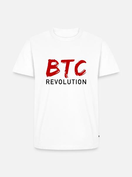 BTC Revolution - Bitcoin Revolution - Männer Premium Bio T-Shirt - Weiß