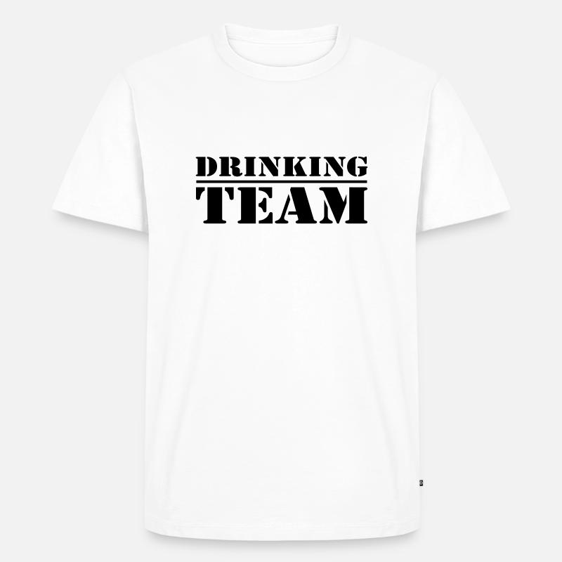 drinking team - Männer Premium Bio T-Shirt - Weiß