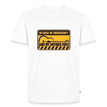 Save My Guitars First - Men's Premium Organic T-Shirt - white - Front - Nico (187cm)
