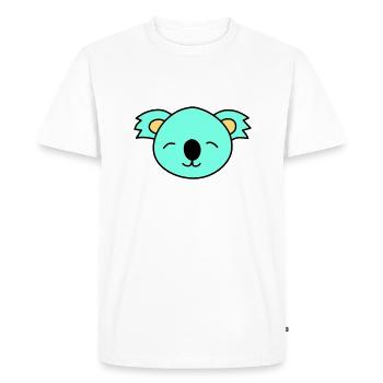 Mignon ours Koala - T-shirt Premium bio Homme - blanc - Devant - Nico (187cm)