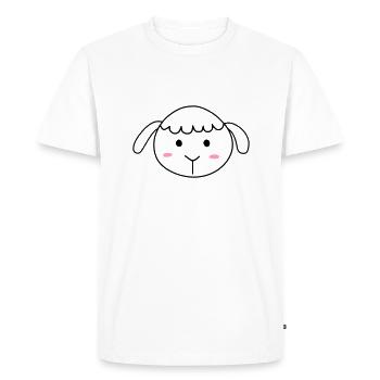 Mouton mignon - T-shirt Premium bio Homme - blanc - Devant - Nico (187cm)