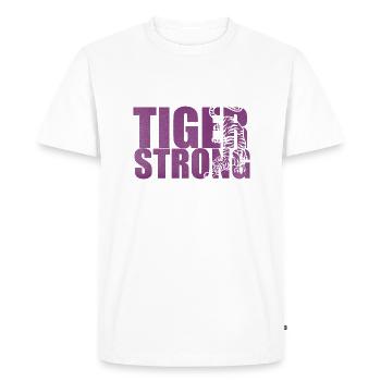 Tiger Strong - Men's Premium Organic T-Shirt - white - Front - Nico (187cm)
