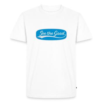 voir la bonne citation - T-shirt Premium bio Homme - blanc - Devant - Nico (187cm)