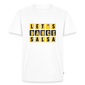 Let's Dance Salsa - Men's Premium Organic T-Shirt - white - Front - Nico (187cm)