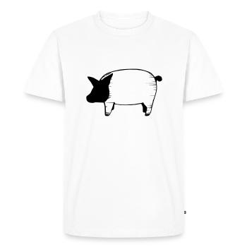 Cochons Porcs Porcs Animal Animaux Vecteur 7 - T-shirt Premium bio Homme - blanc - Devant - Nico (187cm)