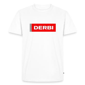 derbi logo - Men's Premium Organic T-Shirt - white - Front - Nico (187cm)