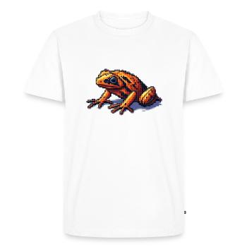 Poison dart frog in retro 8 bit pixel graphics - Men's Premium Organic T-Shirt - white - Front - Nico (187cm)