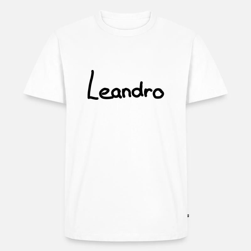 Leandro - Männer Premium Bio T-Shirt - Weiß