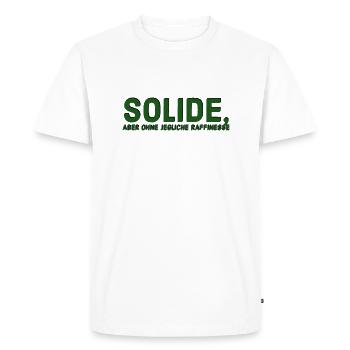 Solid but devoid of any sophistication - Men's Premium Organic T-Shirt - white - Front - Nico (187cm)