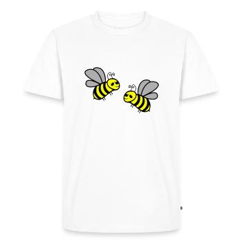 Abeille Cool 2 - T-shirt Premium bio Homme - blanc - Devant - Nico (187cm)