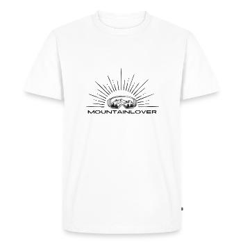 Amoureux des montagnes - T-shirt Premium bio Homme - blanc - Devant - Nico (187cm)