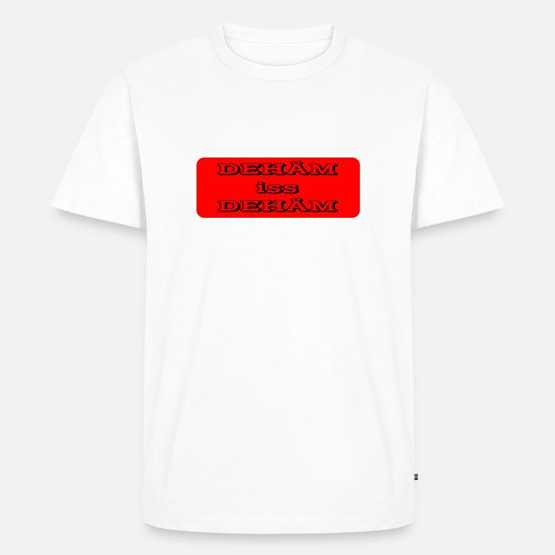 dehäm iss dehäm - Männer Premium Bio T-Shirt - Weiß