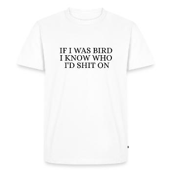 Bird - T-shirt Premium bio Homme - blanc - Devant - Nico (187cm)