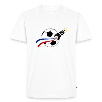 Drapeau France ballon - T-shirt Premium bio Homme - blanc - Devant - Nico (187cm)
