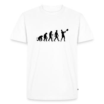 Tennis Evolution - Men's Premium Organic T-Shirt - white - Front - Nico (187cm)